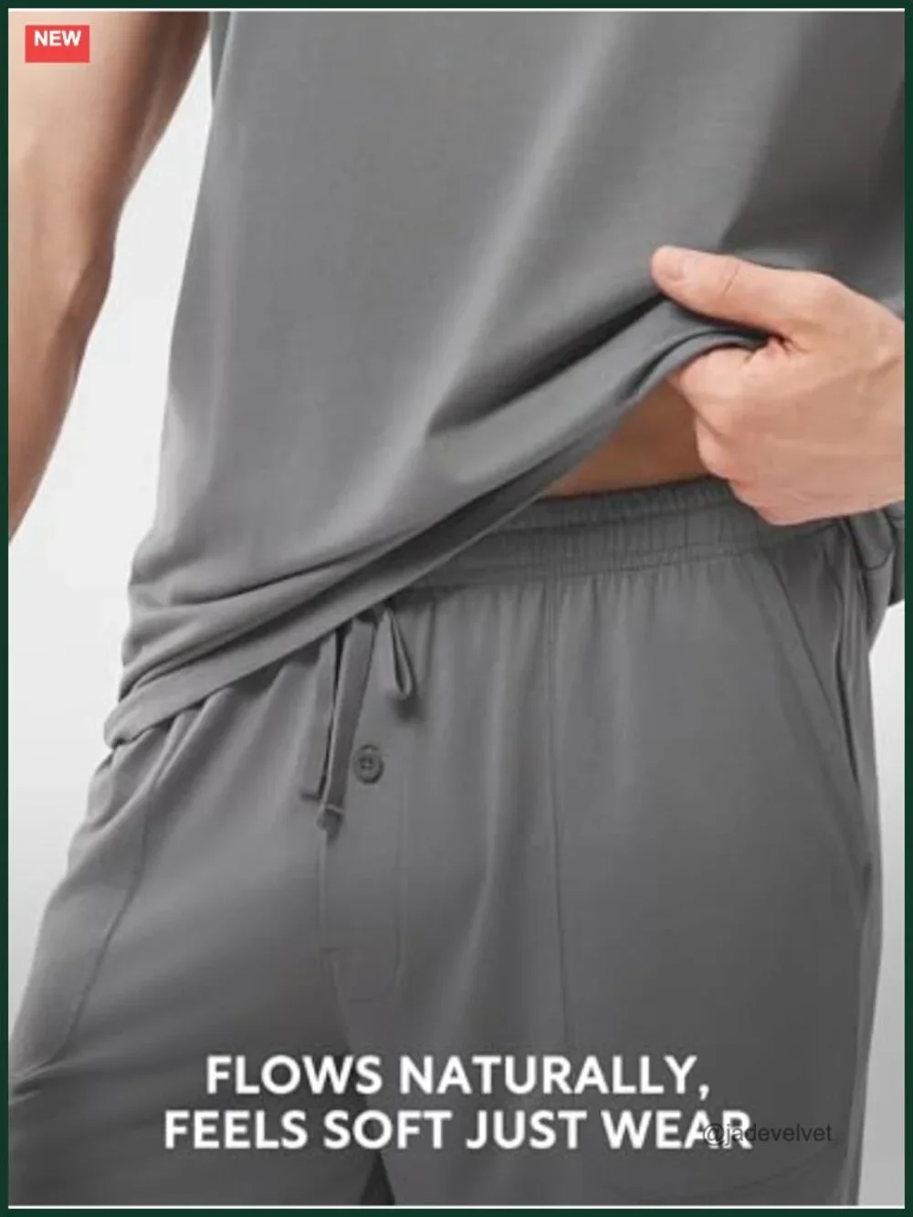 Men's Cooling Pajama Set Short Sleeve Loungewear Sleepwear Set
